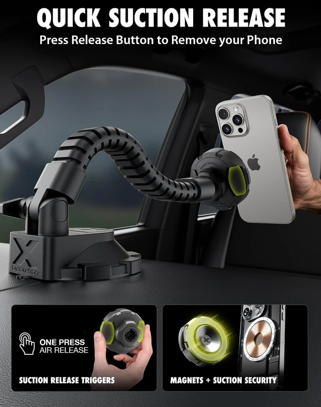 Alt view image 6 of 7 - MagAlign X Pro Truck Phone Mount for MagSafe, Heavy Duty