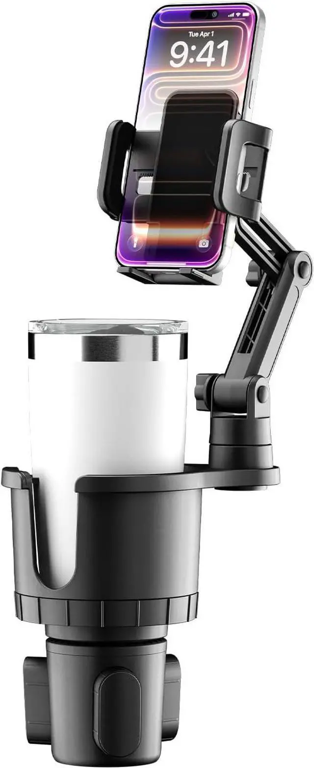 Main image of Cup Holder Phone Mount for Car - TripGrip 2-in-1 Expandable Phone Holder with 360° Rotation & Ultra Stable Folding Support Legs Fits Devices up to 3.5