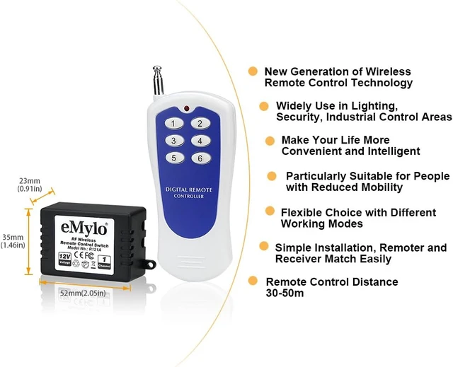 Alt view image 2 of 7 - Wireless Remote Control Switch 12V 10A 433MHz RF Relay