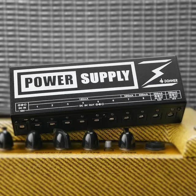 Alt view image 7 of 7 - DP-2 Guitar Pedal Power Supply High Current 10 Isolated DC Output for 9V/12V/18V Effect Pedals