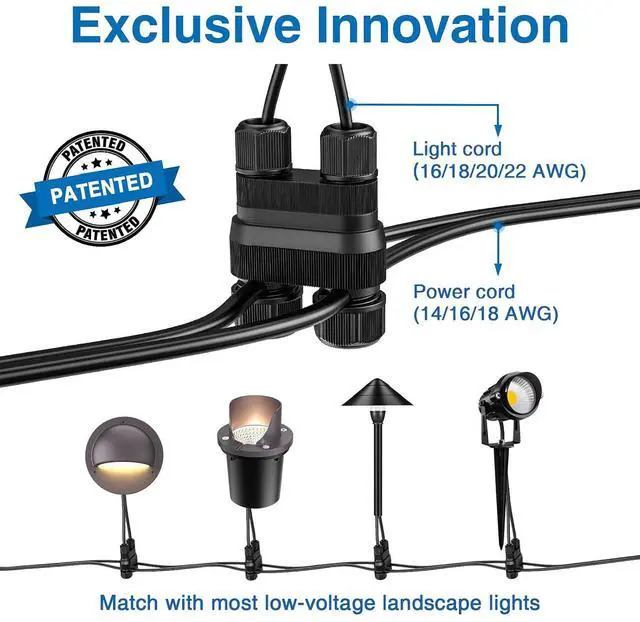 Alt view image 3 of 6 - SUNVIE Fastlock2 Low Voltage Wire Connector Landscape Lighting Connectors 14-18 Gauge Waterproof Low Voltage Connectors Outdoor Landscape Wire Connector for Garden Yard Path Lights, 24 Pack
