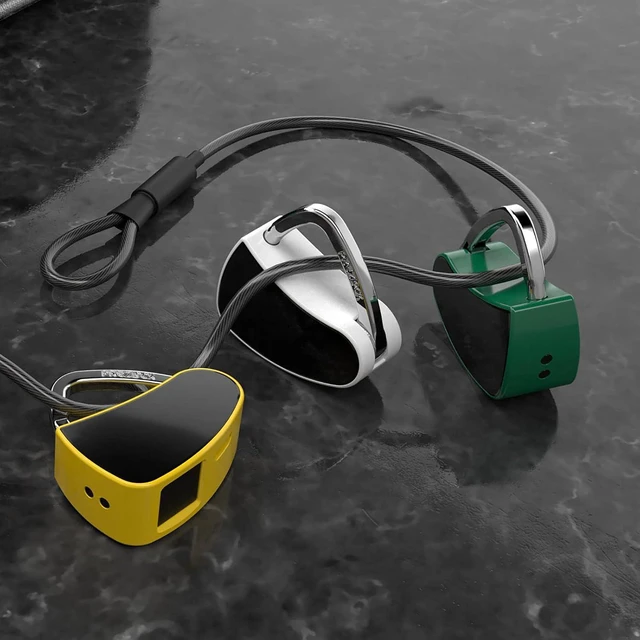 Alt view image 5 of 6 - Fingerprint Padlock, Smart Padlock with Keyless Biometric, Colorful, Fashionable Lock, Compact Lock, USB Rechargeable,1Pack. (Vivid Snow)