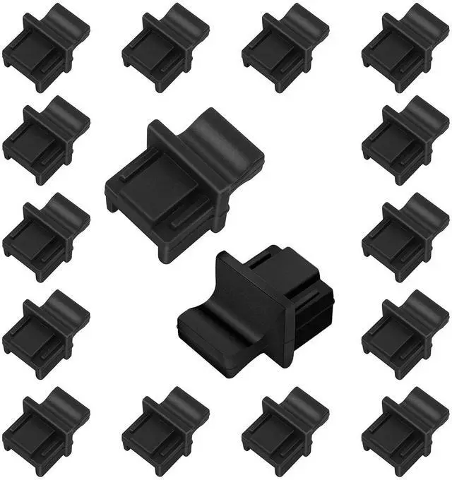 Alt view image 3 of 6 - RJ45 Dust Covers Caps Ethernet Port Plugs Suitable for Open Slot on Network Switch Silicone 100pcs/pack