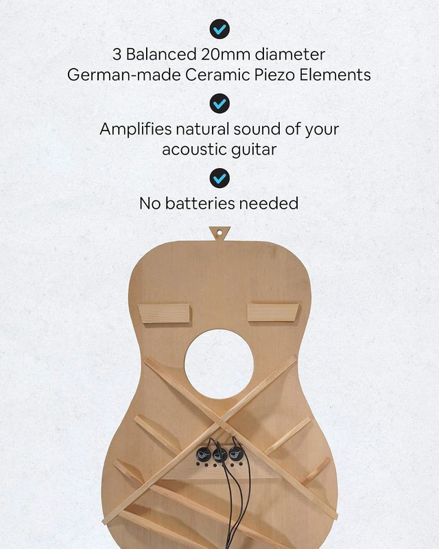 Alt view image 2 of 4 - Passive Piezo Acoustic Pickup EP001K