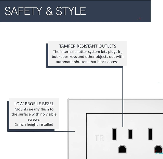 Alt view image 3 of 7 - Legrand Wiremold RDZWH10 radiant Furniture Power Center with USB, Recessed Power Strip, 2 Outlets, Type A USB, 10 Foot Cord, White