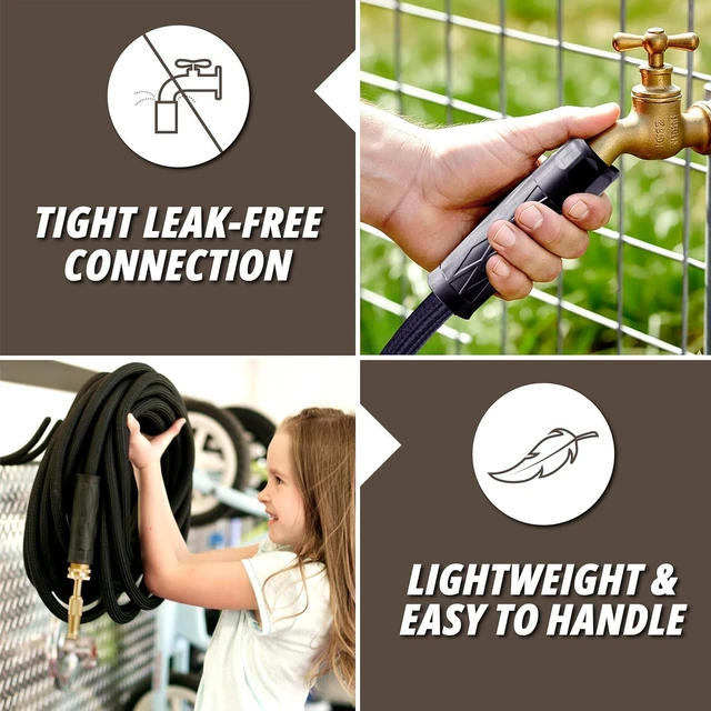Alt view image 5 of 7 - Hydrosteel PRO Heavy-Duty Metal Garden Hose, 50 Ft, with Brass Nozzle