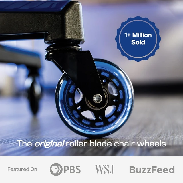Alt view image 2 of 6 - Original Office Chair Wheels (As Seen On PBS), Blue