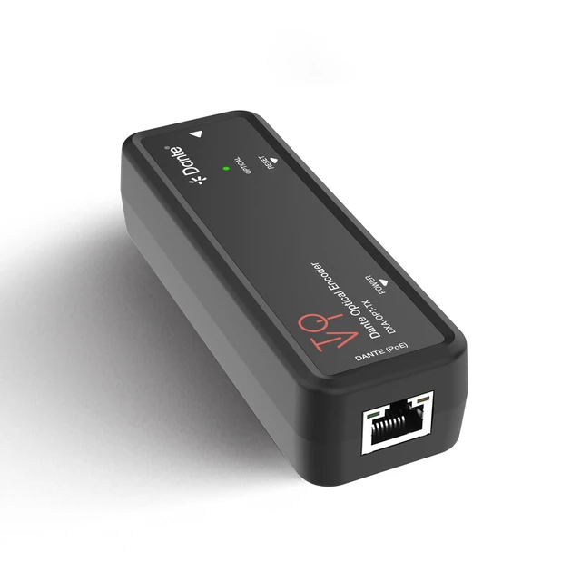 Main image of 2-Channel Dante Optical Encoder, TOSLINK, AES67, PoE or USB-C Powered (DXA-Opt-TX)