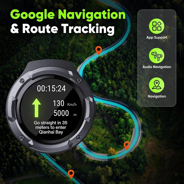 Alt view image 4 of 7 - FUYU GPS Bike Computer, 1.43" AMOLED Touchscreen, Google Maps Navigation & Call Alerts, IP69K