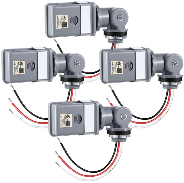 Main image of 4-Pack 120VAC 50/60Hz Photocell Sensor for Outdoor Lights