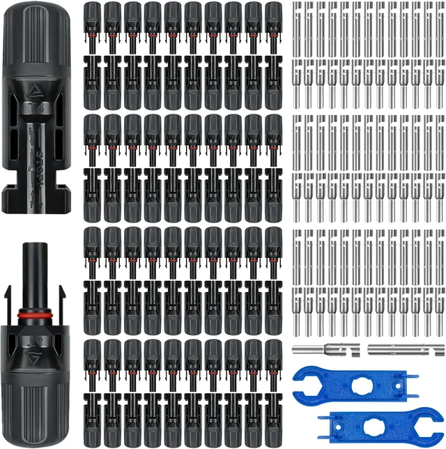 Main image of 40-Pairs IP67 Waterproof Solar Panel Connectors with 2 Spanners