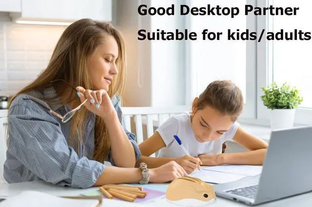 Alt view image 3 of 7 - SOEWIOU 2.4GHz Wireless Mouse Cute Hamster Shape Less Noice Portable Mobile Optical 1200DPI USB Mice Cordless Mouse for PC Laptop Computer Notebook MacBook Kids Girl Men Women Adults Gift (Yellow)