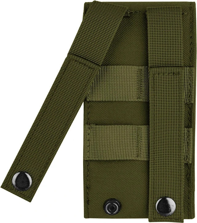 Alt view image 9 of 14 - SOEWIOU Army Camo Molle Bag for Mobile Phone Belt Pouch Holster Cover Case Size L, Green