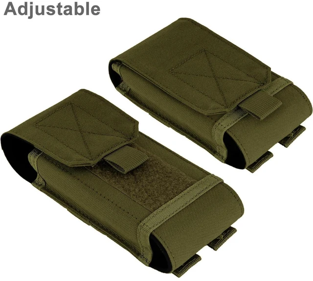 Alt view image 13 of 14 - SOEWIOU Army Camo Molle Bag for Mobile Phone Belt Pouch Holster Cover Case Size L, Green