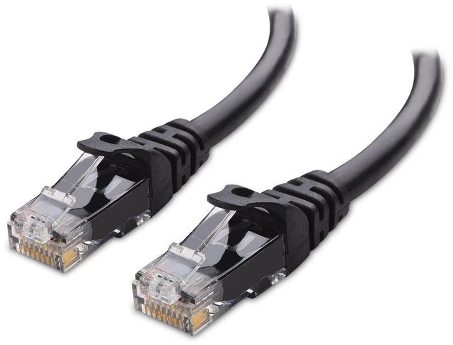 Main image of 10Gbps Snagless Cat 6 Ethernet Cable - 20ft, Cat 6 Cable, Cat6 Cord, Ethernet Cord, Black