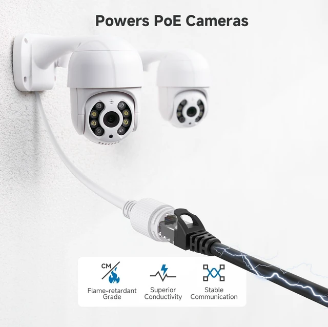Alt view image 7 of 7 - 10Gbps Snagless Cat 6 Ethernet Cable - 30ft, Cat 6 Cable, Cat6 Cord, Ethernet Cord, Black