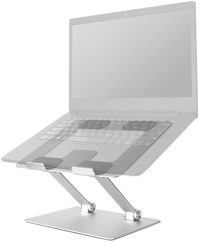 Alt view image 11 of 13 - SOEWIOU Sturdy and Portable Ergonomic Laptop Stand for Desk, Adjustable Riser, Fits all Laptops and Notebooks up to 17.3 Inch, Silver, 10 x 8.7 x 6 in
