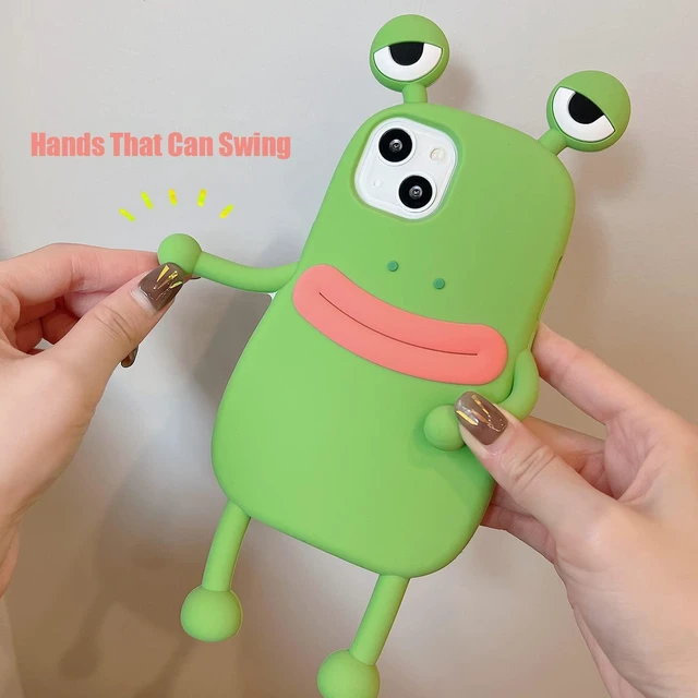 Alt view image 11 of 14 - SOEWIOU Ugly Case Compatible with iPhone 16 Pro Max, Kawaii Phone Case 3D Cartoon Cute Frog Soft Silicone Unique Fun Cover Slim Fit Anti-Drop Protector for Women Girls Green