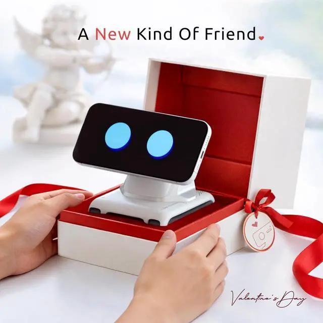 Alt view image 2 of 7 - SOEWIOU AI Desktop Robot Companion,ChatGPT Voice Interaction,Visual Understanding,Personality&Memory,10W Wireless Charging,Tech&Gadget Gift,Electronic pets,Toy,Geek,Desktop Setup