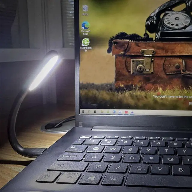 Alt view image 4 of 10 - SOEWIOU Flexible Mini USB LED Lamp Light Portable Night Light Compatible for Power Bank, Laptop, Notebook, Reading, Computer Keyboard USB Reading Light (8-Black)