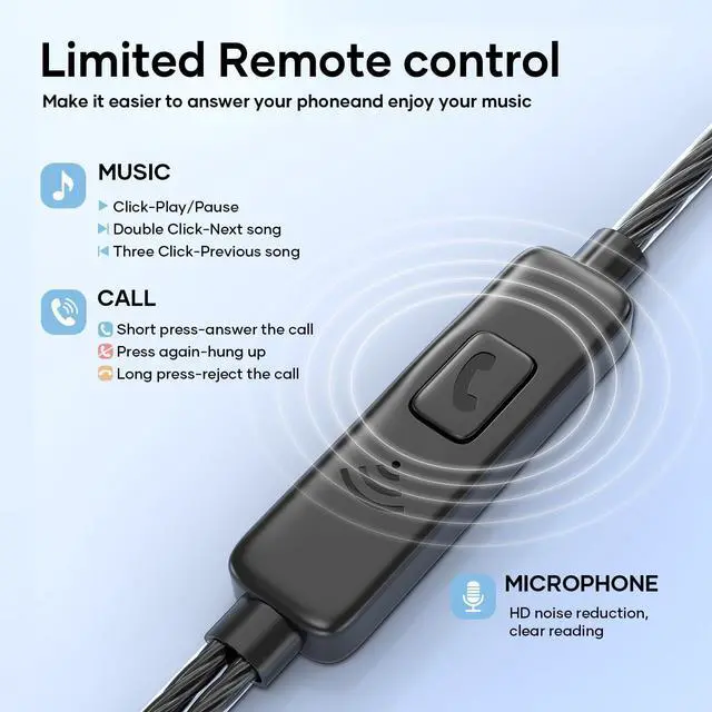 Alt view image 5 of 7 - SOEWIOU Wired Earbuds with Microphone 5 Pack, in-Ear Headphones with Heavy Bass, High Sound Quality Earphones Compatible with iPad, Laptop, MP3, Android Smartphones, Fits All 3.5mm Jack Device