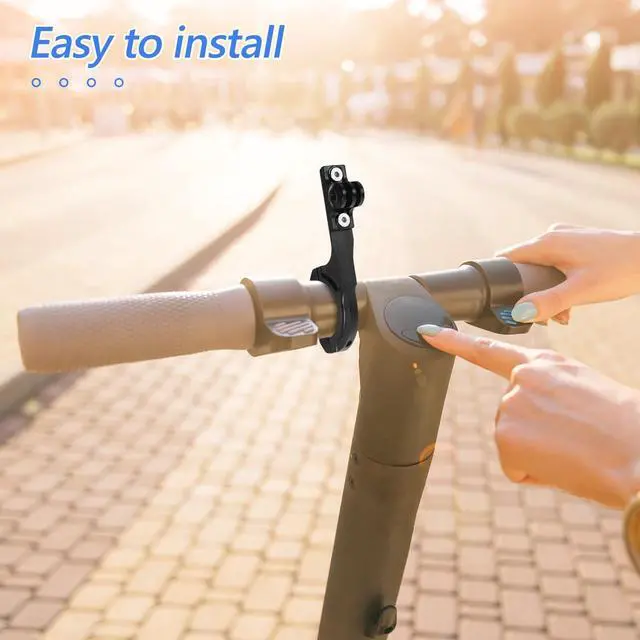 Alt view image 6 of 7 - BEBEMOKO Motorcycle Phone Holder Mount with Adjustable Tripod Stand and O-Shaped Metal Clamp for Biking Accessories and Cycling Mobile Phone Use