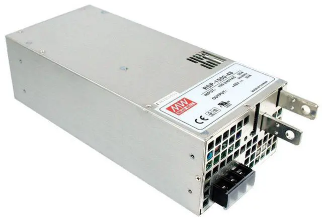 Main image of Mean Well RSP-1500-27 Enclosed Switching AC-to-DC Power Supply, Single Output, 27V, 0-56A, 1512W, 3.3" H x 5.0" W x 10.9" L