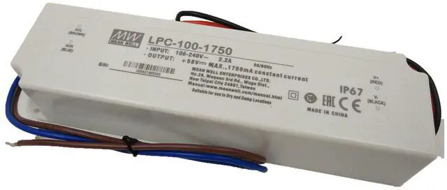 Main image of MW Mean Well LPC-100-1750 58V 1750mA 100W Single Output LED Power Supply
