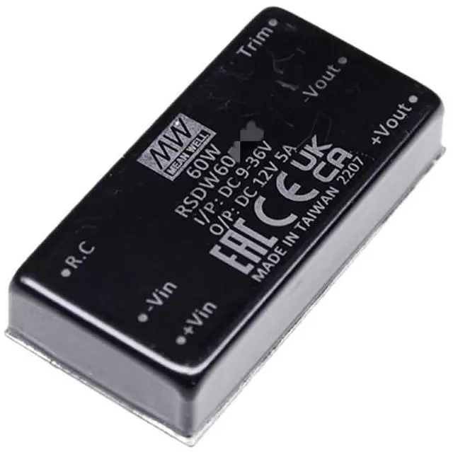 Alt view image 2 of 5 - Mean Well RSDW 60W 12V 5A Power Supply Converter RSDW60F-12 DC-DC 2"×1" Package Single Output Switching Power Supply Driver Transformer