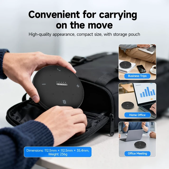 Alt view image 4 of 7 - SVHub Omni2 Conference Speaker, Compatible with Zoom for Home Office
