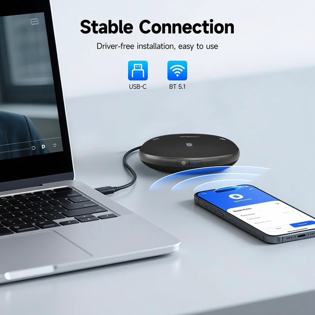 Alt view image 5 of 7 - SVHub Omni2 Conference Speaker, Compatible with Zoom for Home Office