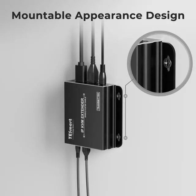 Alt view image 7 of 7 - HDMI KVM Extender 1080P 60Hz Over Single Cat5e/6 Cable Up to 120m/393ft, Point/Multipoint to Point/Multipoint, Remote Control via Mouse & Keyboard, IR Pass Through (Transmitter and Receiver)