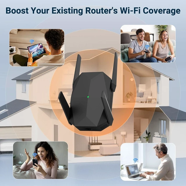 Alt view image 6 of 6 - WiFi 6 Range Extender AX3000 Dual-Band with Gigabit Ethernet Port