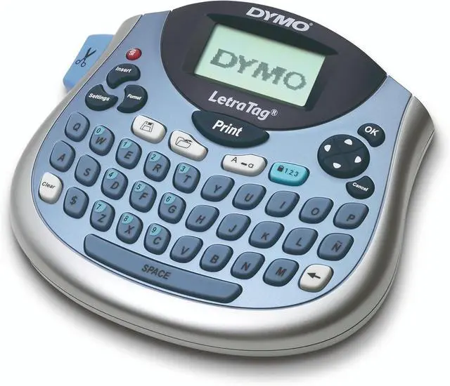 Alt view image 2 of 6 - DYMO LetraTag Bundle, Handheld 100T Printer, Portable, QWERTY Keyboard, Includes 13ft Black on White Labels and 13ft Black on Clear Labels - Home Organization, Crafting, Labeling