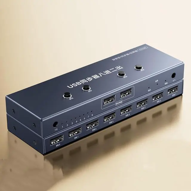 Main image of 2/4/8 Ports USB Synchronizer - DNF Game Control Synchronizer, USB Keyboard Mouse Sync Controller/Sharer, Multi-Open KVM Switch/Distributor, for Multiple Computers(8 Ports)