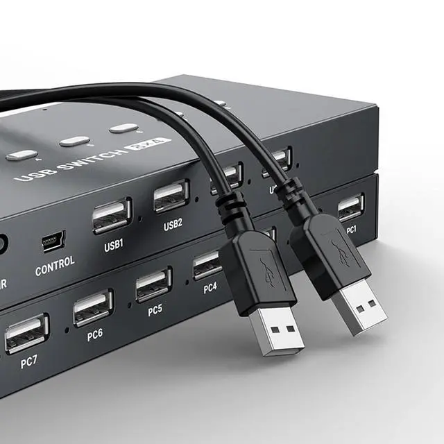 Alt view image 6 of 7 - USB2.0 Manual Switcher Hubs Printer Sharing Device 8 in 4 Out USB Selectors KVM Hubs Adapter USB Switching Selectors