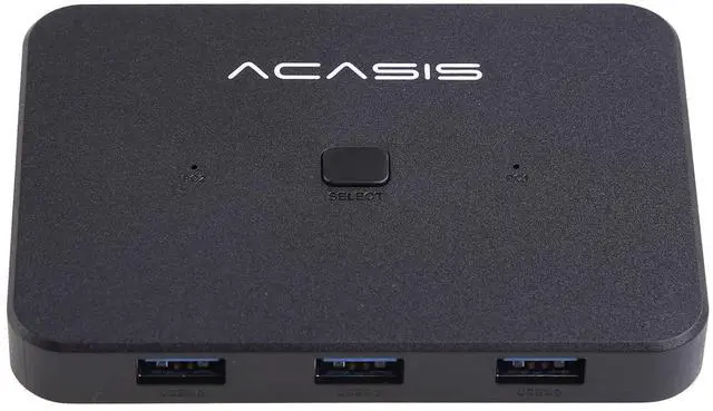 Main image of USB 3.0 Kvm Switch 3 Port 4k 60hz, Button Switcher for 2 Computers Share Monitor Printer Scanner