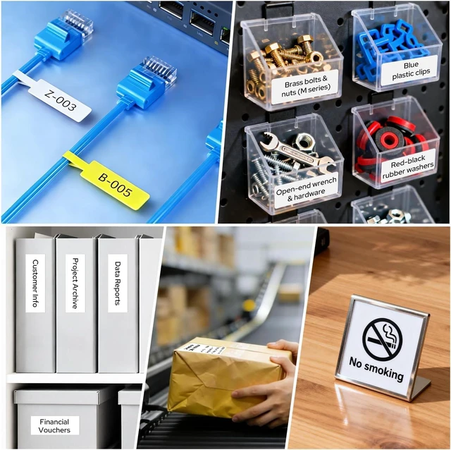 Alt view image 4 of 7 - D50 Industrial 2 Inch Desktop Label Maker with Auto Cutter