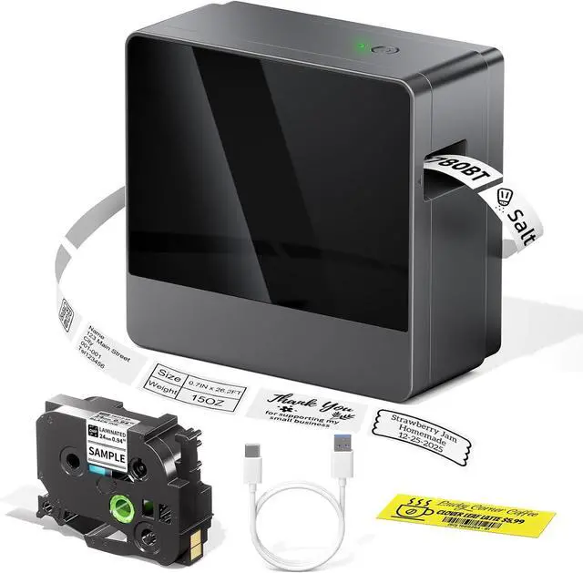 Main image of P780BT 1 Inch Label Maker Machine with-Tape, 24mm Office Labeler
