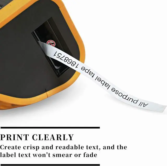 Alt view image 4 of 7 - Compatible with Dymo XTL 1868751 All-Purpose Vinyl Labels 1/2", Work with Dymo XTL-300 XTL-500 XTL300 XTL500 Label Maker, Black on White, 1/2 Inch x 23 Feet (12mm x 7m), 3-Pack
