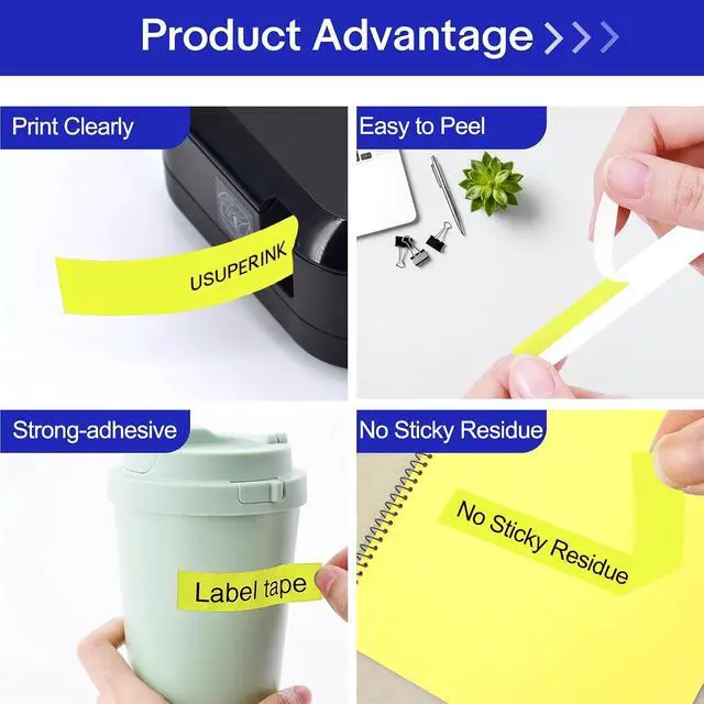 Alt view image 3 of 7 - 20 Pack Compatible for Dymo D1 Label Tape 45018 S0720580 Refill Black on Yellow 1/2 inch x 23 feet Labeling Tape for LabelManager PnP 160 210D 260P 280 360D 420P 450D ColorPop Label Maker
