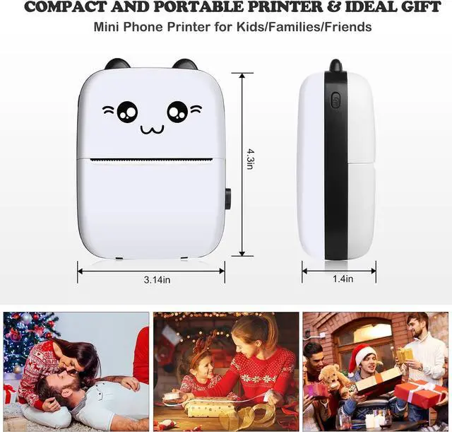 Alt view image 5 of 7 - Sticker Printer, Mini Thermal Printer with 10 Rolls Paper, Sticker Maker Machine, Portable Printers for Notes, Journal, Fun, Work, Gift for Kids, Compatible with iOS&Android