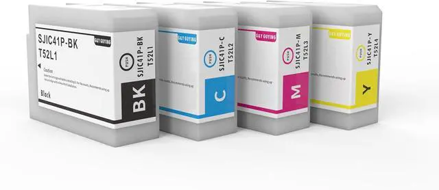 Alt view image 2 of 6 - G&Y GUYING SJIC41P Ink Cartridges Set Remanufacture High Yield Pigment Ink Replacement for SJIC41P(SJIC41P-MK/C/M/Y) T52L1 T52L2 T52L3 T52L4 for ColorWorks CW-4000e CW-4000u Label Printers