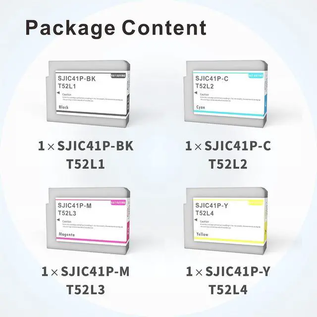 Alt view image 5 of 6 - G&Y GUYING SJIC41P Ink Cartridges Set Remanufacture High Yield Pigment Ink Replacement for SJIC41P(SJIC41P-MK/C/M/Y) T52L1 T52L2 T52L3 T52L4 for ColorWorks CW-4000e CW-4000u Label Printers
