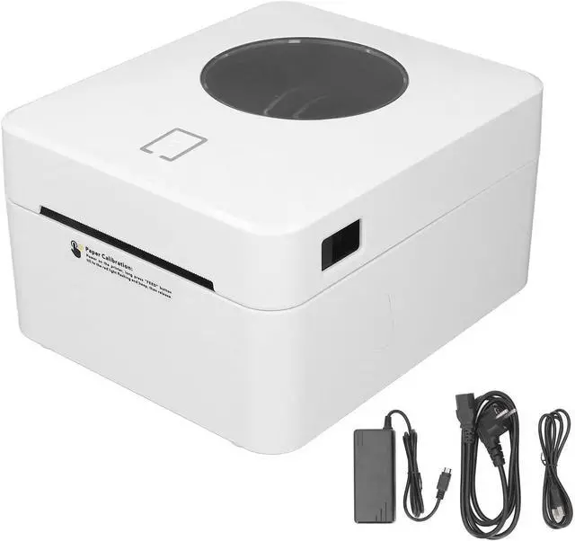 Alt view image 5 of 7 - Hyuduo Thermal Label Printer 203DPI USB Connection for 4x6in Shipping Paper White High Speed Batch Printing Large Capacity Paper Loading for OS X (US Plug)