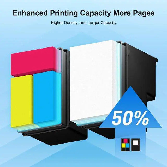 Alt view image 4 of 7 - 64 Ink Cartridges Black/Color Combo Pack Compatible for HP Ink 64 64XL Black and Color Ink Cartridge for Printers Fit for HP Envy Inspire 7955e 7900e 7255e 7220e Envy Photo 7855 7155 7858 Tango X Ink