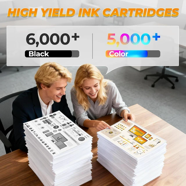 Alt view image 2 of 6 - LC406XL Ink Cartridges 4 Pack (21000 Pages) Compatible with MFC-J4335DW for Brother LC406XL LC406 Ink Work for MFC-J4335DW, MFC-J4345DW, MFC-J4535DW, MFC-J5855DW, MFC-J5955DW, MFC-J6555DW, MFC-J6955DW