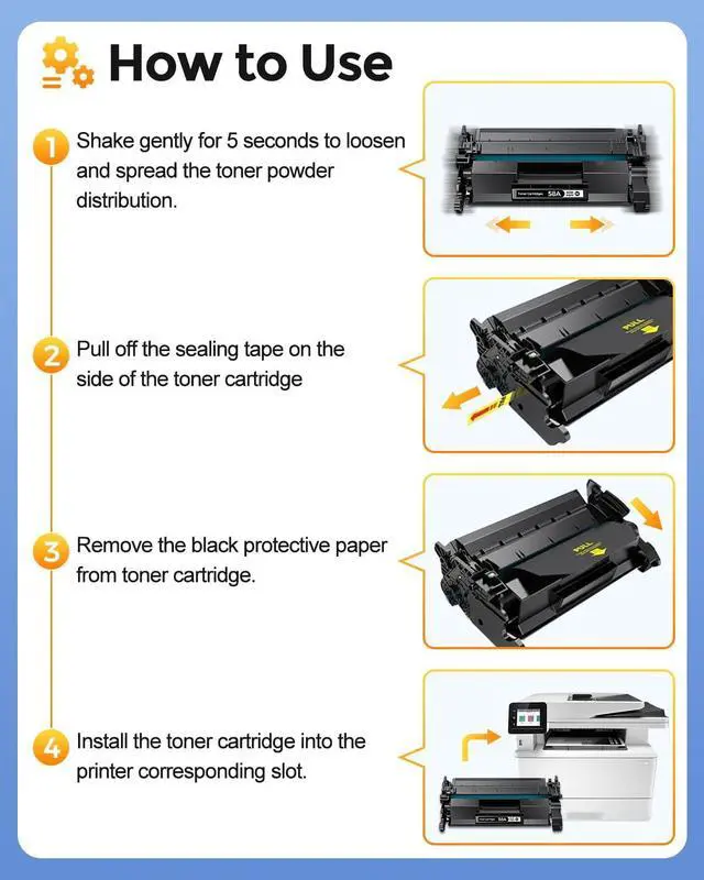 Alt view image 4 of 7 - 58A CF258A Toner Cartridge Black Compatible for HP 58A CF258A High Yield Toner Cartridge for HP LaserJet Pro M404n M404dn MFP M428fdw M428fdn M428dw Printer 2 Pack with Chip