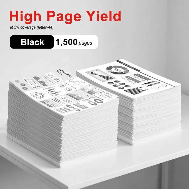 Alt view image 3 of 6 - 1PACK 054 Black Toner Cartridge Replacement for Canon 054 Toner Cartridge