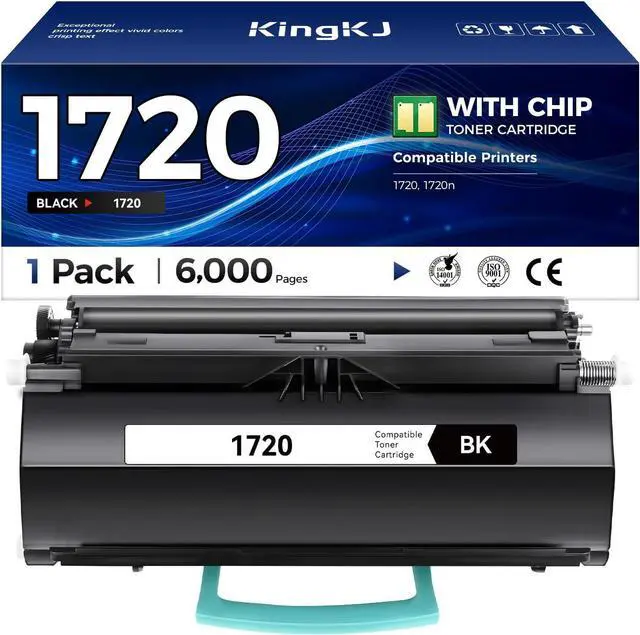 Main image of KingKJ MW558 1720 1720DN Toner Cartridge High Yield Black 1-Pack with chip Replacement for Dell MW558 1720 Toner Compatible with Dell 1720 1720n 1720DN Laser Printer Ink All-in-One Copier 6,000 Pages